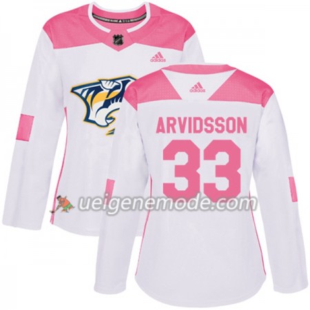 Dame Eishockey Nashville Predators Trikot Viktor Arvidsson 33 Adidas 2017-2018 Weiß Pink Fashion Authentic